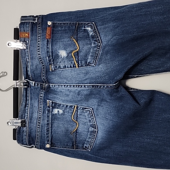 7 for all Mankind Josefina skinny Boyfriend Distressed Jeans size 26 - Picture 5 of 11